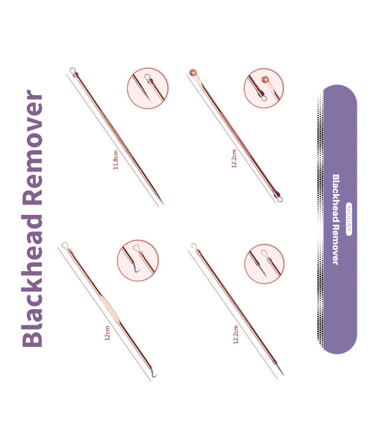 Інструменти косметичні для видалення вугрів MODAY Blackhead Remover 8 пристроїв 