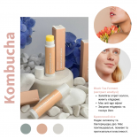 Натуральний бальзам для губ MODAY Kombucha LIP BALM на основі ферментованого чорного чаю, бджолиного воску та комплексу рослинних екстрактів 5 грам
